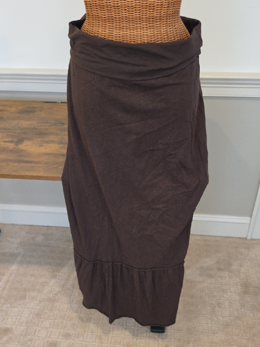 Women's Brown Maxi Skirt - Classic Casual